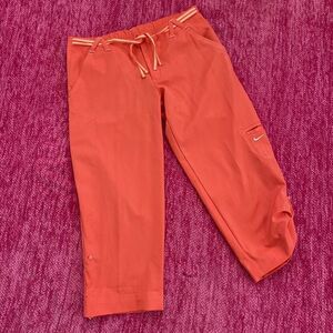 Nike Training Golf Capri Pants Roll Tab Legs Size Small